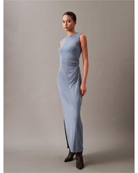 Calvin Klein - Refined Jersey Gathered Dress - Lyst