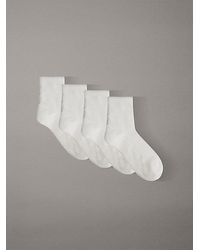 Calvin Klein - 4 Pack Moisture-Wicking Mesh Ankle Socks - Lyst