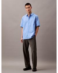 Calvin Klein - Pantalon Droit En Laine - Lyst