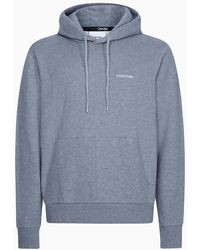 Calvin Klein Sudadera de algod�n org�nico con capucha y logo bordado - Gris