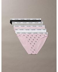 Calvin Klein - 5 Pack Low Rise Bikini Briefs Icon Logo - Lyst