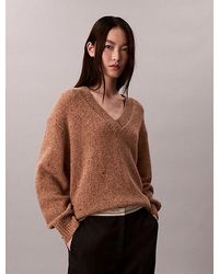 Calvin Klein - Jeans Chunky Relaxed V Neck Jumper - Lyst
