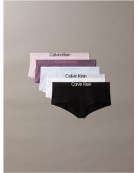 Calvin Klein - 5 Pack Boy Shorts Extra Soft Cotton Stretch - Lyst