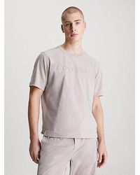Calvin Klein - Sport T-shirt Met Textuur - Lyst