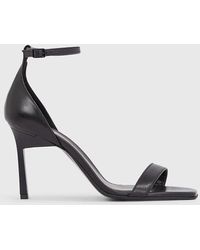 Calvin Klein - Leather Stiletto Sandals - Lyst