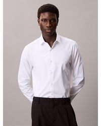 Calvin Klein - Slim Stretch Poplin Shirt - Lyst