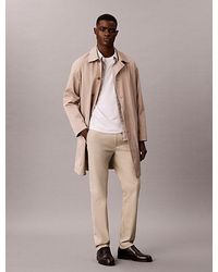 Calvin Klein - Slim Sateen Chino Trousers - Lyst