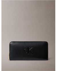 Calvin Klein - Bold Monogram Long Zip Wallet - Lyst