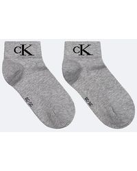 Calvin Klein - Jeans 2 Pack Soft Cotton Stretch Ankle Socks - Lyst