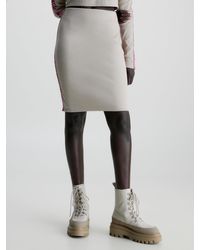 Calvin Klein - Jupe slim côtelée avec Logo Tape - Lyst
