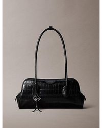 Calvin Klein - Emblem Logo Crocodile Shoulder Bag - Lyst
