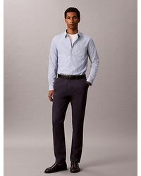 Calvin Klein - Slim Sateen Chino Trousers - Lyst