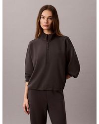 Calvin Klein - Sport Smooth Knit Quarter Zip Sweatshirt - Lyst
