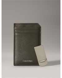 Calvin Klein - Refined Saffiano Card Case + Money Clip - Lyst