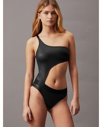 Calvin Klein - Cut Out Swimsuit - Ck Refined - Lyst