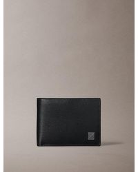 Calvin Klein - Leather Rfid Emblem Logo Trifold Wallet - Lyst