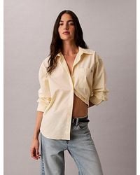 Calvin Klein - Jeans Woven Monologo Poplin Button Down Shirt - Lyst