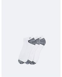 Calvin Klein - Performance Microfiber 3-Pack No Show Socks - Lyst