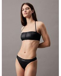 Calvin Klein - Parte de arriba de bikini bandeau - CK Refined - Lyst