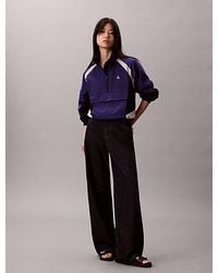 Calvin Klein - Nylon Jack Met Halve Rits En Colourblock - Lyst