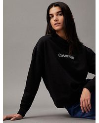 Calvin Klein - Logo-Sweatshirt aus Baumwolle - Lyst
