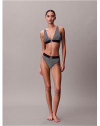 Calvin Klein - Stretch Thong Icon Microfibre Stretch Graphic - Lyst