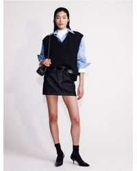 Calvin Klein - Poplin Woven Cropped Button-Down Shirt - Lyst