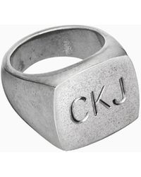 Calvin Klein Anillo unisex - Club - Metálico
