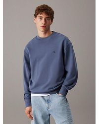 Calvin Klein - Jeans Cotton Terry Monogram Sweatshirt - Lyst