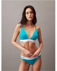 Calvin Klein - Icon Cotton Modal Lightly Lined Triangle Bralette - Lyst