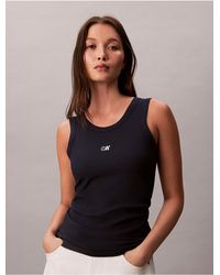 Calvin Klein - Modal Stretch Rib Tank Top - Lyst