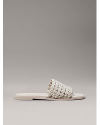 Calvin Klein - Sandalias de piel - Lyst