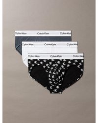 Calvin Klein - 3 Pack Hip Briefs Icon Cotton Stretch - Lyst