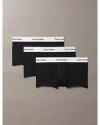 Calvin Klein - 3 Pack Low Rise Trunks Icon Cotton Stretch - Lyst