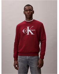 Calvin Klein - Calvin Klein Monologo Fleece Crewneck Sweatshirt - Lyst