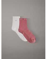Calvin Klein - 2 Pack Soft Texture Ankle Socks - Lyst