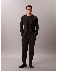 Calvin Klein - Wool Blend Tapered Trousers - Lyst