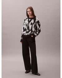 Calvin Klein - Brushed Alpaca Blend Printed Jumper - Lyst