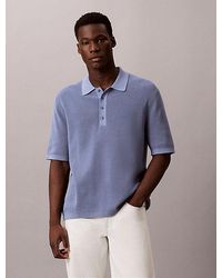 Calvin Klein - Jeans Cotton Waffle Knit Polo Shirt - Lyst