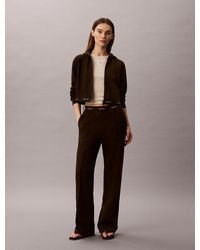 Calvin Klein - Logo Waistband Wide Leg Joggers - Lyst