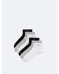 Calvin Klein - Basic Cushion Quarter 6-pack Socks - Lyst