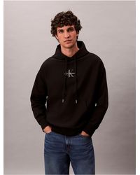Calvin Klein - Monologo Premium Fleece Hoodie - Lyst