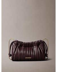 Calvin Klein - Mini Borsa A Tracolla Plissettata Con Catena - Lyst