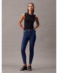 Calvin Klein - Jean Super Skinny High Rise Longueur Cheville - Lyst