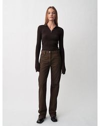 Calvin Klein - Amber Ribbed Polo Jumper - Lyst