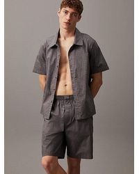 Calvin Klein - Pyjama Met Short - Pure - Lyst