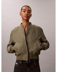 Calvin Klein - Lightly Padded Nylon Bomber Jacket - Lyst