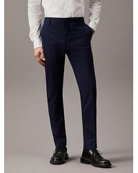 Calvin Klein - Slim Wool Stretch Suit Trousers - Lyst