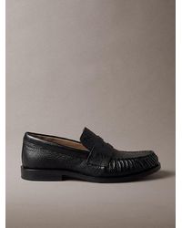 Calvin Klein - Theo Leather Pleated Penny Loafers - Lyst