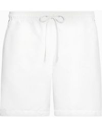 Calvin Klein Ba�ador de largo medio con cord�n - Core Logo - Blanco
